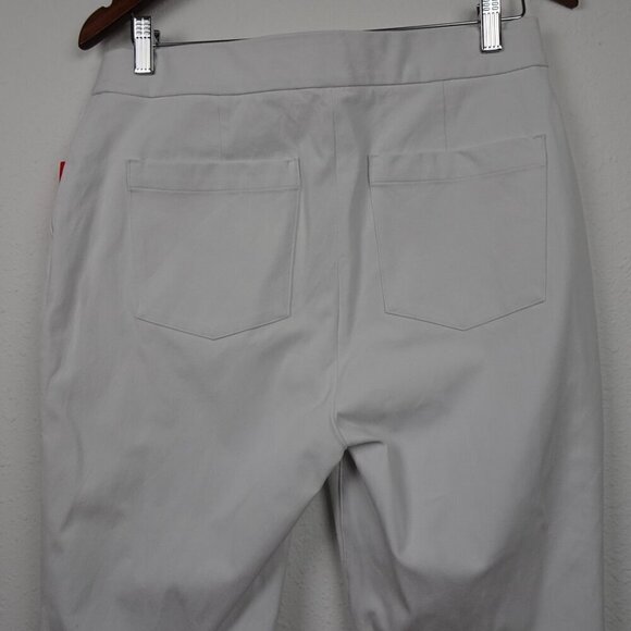 Spanx On-The-Go Slim Straight Pant Women's Size L White Classic Stretch 20372T - Picture 5 of 9
